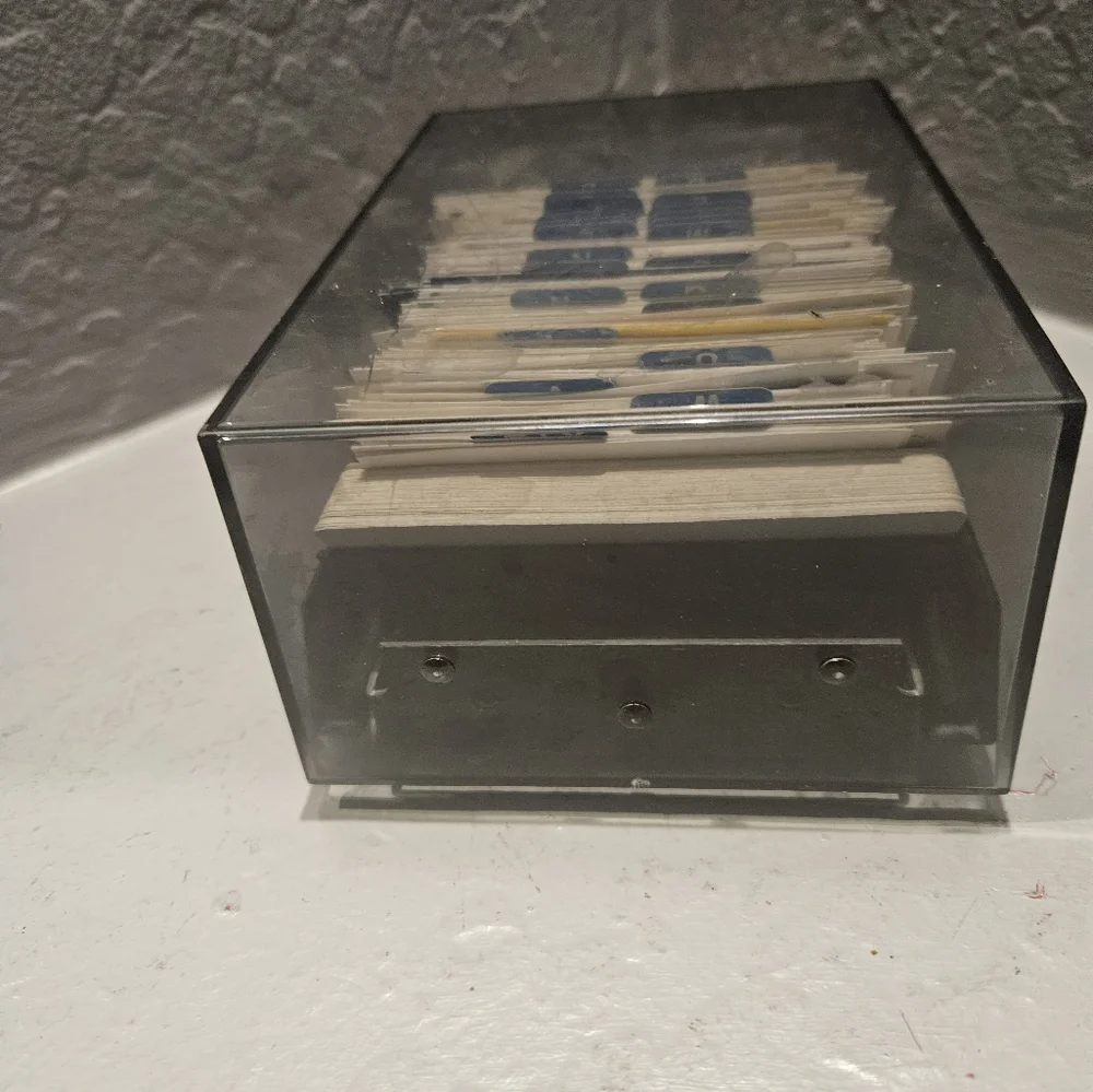 Original Rolodex with Original Business Cards Smoky Top